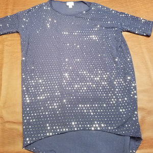 Navy/Silver Sequin Elegant Tunic